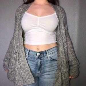 Knit gray cardigan//S-M fit